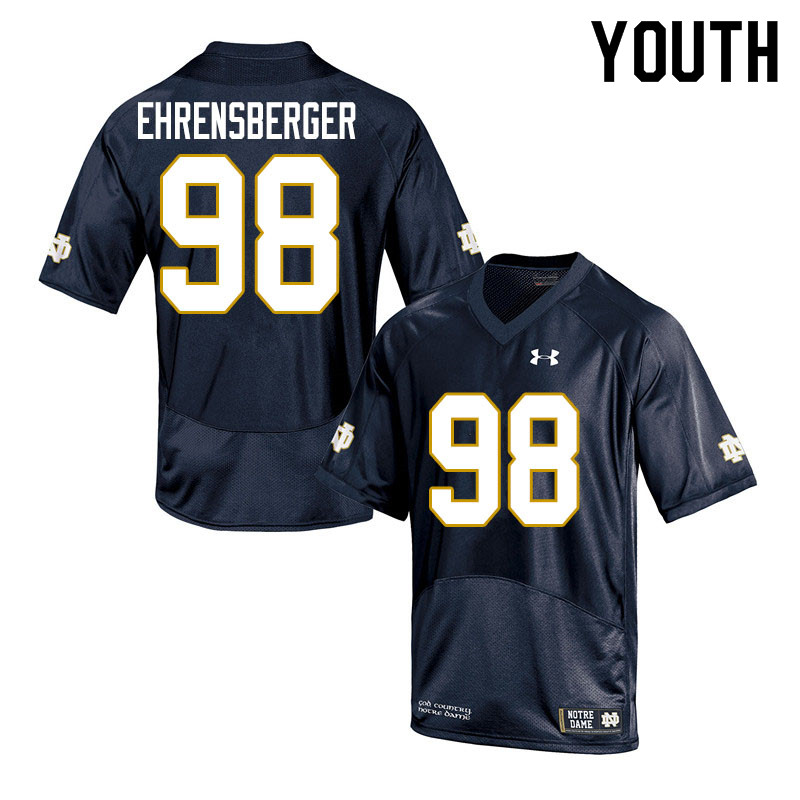 Youth #98 Alexander Ehrensberger Notre Dame Fighting Irish College Football Jerseys Sale-Navy - Click Image to Close